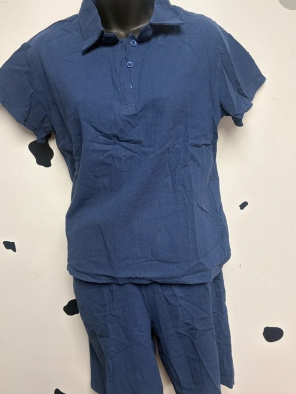 Kids Short Sleeve Polo Shirt in Navy Blue